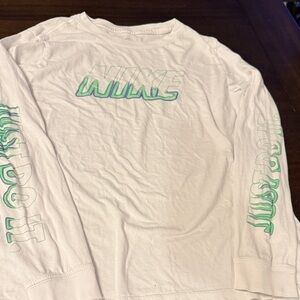 Nike White Shirt with Green Accents